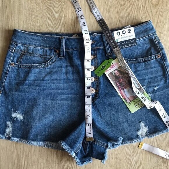 Coastal Cowgirl Rewash High-Waisted Button Fly Cutoff Shorts Y2K Baddie - Picture 10 of 10